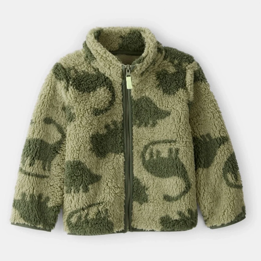 Carter's Green Dinosaur Fleece Jacket